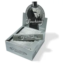 Smoking Silver King Size Ultra Thin Papers (Full Box 50 Packs)
