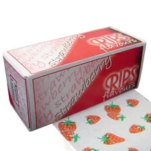 Rips Strawberry Flavoured Cigarette papers on a roll