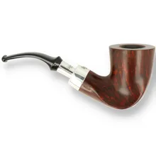 Peterson Plateau Silver Spigot Fishtail Briar Pipe 104