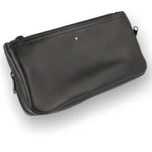 Dunhill White Spot 2 Pipe Combination Black Leather Tobacco Pouch PA2006