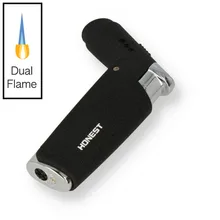 Honest Bagby Dual Purpose Flame Lighter Black Crackle BCZ3028-1-07