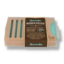 Boveda Vertical Stacked Wooden Holder (2 Packets) Humidification System