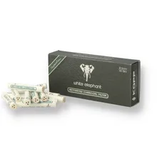White Elephant Activated Charcoal 6mm Pipe Filters 45's