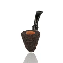 Brebbia Pipa First 1997 Rocciata Scura Calabash Briar Pipe 04 (FIRST1997RS)