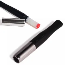 Denicotea Black & Chrome Cigarette Holder with crystal filters (20226)