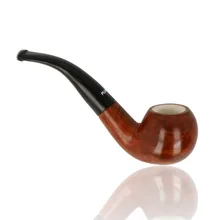 Side view of Dr Plumb 4598-04 showing rounded apple bowl and bent vulcanite stem