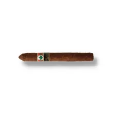 Joya de Nicaragua Antaño Coronet cigar tin with wood-effect finish, red and gold branding and Boveda humidity control marking.