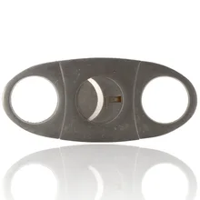 double blade cigar cutter in stainless steel