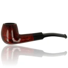 Adsorba Brown Saddle Curved Apple 9mm Briar Pipe 109