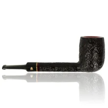 A Rusticated Lovat Pipe, Billiard Shaped Bowl with long shank and short stem