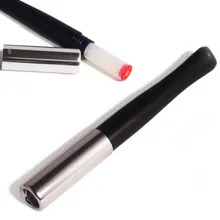Denicotea Black & Chrome Ejector Cigarette Holder with crystal filters (20215)