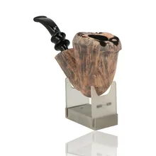 Erik Nording Freehand Signature Smooth Black Grain Briar Pipe 181