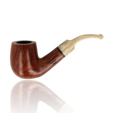 Talamona Revolution Onyx bent billiard briar pipe with smooth finish and marbled acrylic stem