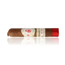 Crowned Heads Mil Días Topes single loose cigar photographed diagonally against a white background, showing its medium-brown Ecuadorian Habano wrapper, ornate cream and gold band with red Crowned Heads emblem