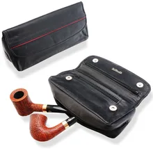 Dr Plumbs 4 Part Magnet Combination Black Leather Tobacco Pouch P25513
