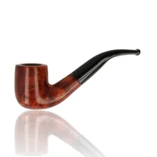 Adsorba Tan Tapered Bent Billiard 9mm Briar Pipe 204