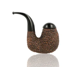 Brebbia Egg Rocciata Rusticated Briar Pipe (EGGROC)