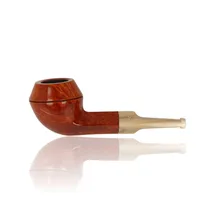 Big Ben Shepherd 457 Real Horn Stem Pipe and Roll-up Leather Pouch