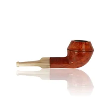 Big Ben Shepherd 457 Real Horn Stem Pipe and Roll-up Leather Pouch