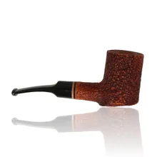 Side view of Talamona Sabbiato S Italian briar poker pipe showing textured bowl and tapered stem