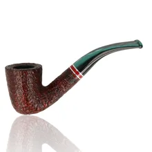 Savinelli St Nicholas 2026 611 KS Bent Dublin with burgundy rusticated briar, pearlescent green acrylic stem and a 6mm filter system.