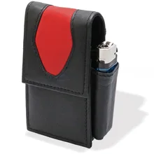 CP6105 Black & Red Leather SK & KS Cigarette Packet Case