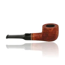 Talamona Sabbiato S straight pot briar pipe with sandblasted bowl and acrylic stem
