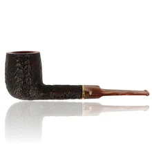 A straight Billiard in a deep sandblasted finish and saddle lucite stem