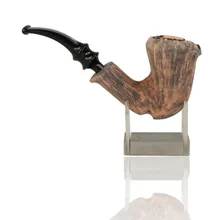Erik Nording Freehand Signature Smooth Black Grain Briar Pipe 181