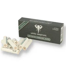 White Elephant Activated Charcoal 9mm Pipe Filters 20's