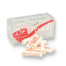 Dr Plumbs 9mm Absorbent Activated Carbon / Charcoal Pipe Filters 40's