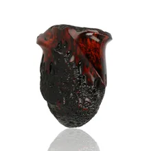 Close-up of Erik Nørding Freehand Rustic 177 showing faceted bowl, plateau top and rustic contrast finish