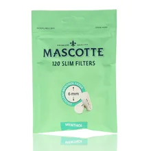 Mascotte 6mm Slim Menthol Cigarette Filters Zip Seal Bag