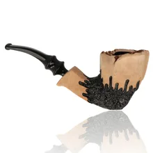 Side profile of Erik Nording Signature Rustic 167 Danish freehand pipe featuring organic rim and textured rustic finish