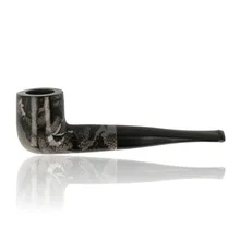 A straight billiard with a grey marbled finish