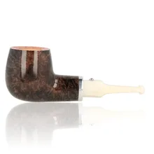 White Elephant Ebony And Ivory 9mm Grey Briar Pipe 6