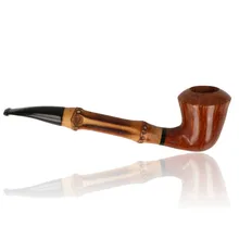 Brebbia Pipa MPB Bamboo Pura Naturale 2560 briar pipe with bamboo shank and acrylic stem