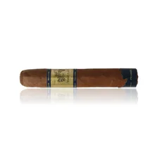 Macanudo Emissary France Robusto single loose cigar with blue and gold Emissary band and France foot band displayed on a white background.
