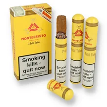 Montecristo Petit Tubos (Box of 3 Tubed Cuban Cigars)