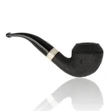 Barling bent Rhodesian briar pipe textured bowl detail