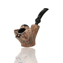 Erik Nording Freehand Signature Smooth Black Grain Briar Pipe 182
