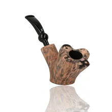 Erik Nording Freehand Signature Smooth Black Grain Briar Pipe 182