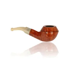 Big Ben Shepherd 472 Real Horn Stem Pipe With Roll-up Leather Pouch