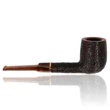 other side angle of the A straight Billiard in a deep sandblasted finish and saddle lucite stem