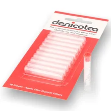 Denicotea Disposable Crystal Filters SLIM 6mm (Pack of 10)