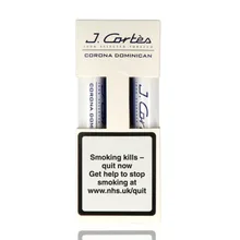 J Cortès White High Class Corona Dominican cigars in gift box