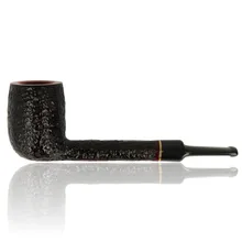A Rusticated Lovat Pipe, Billiard Shaped Bowl with long shank and short stem