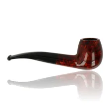 Adsorba Brown Tapered Curved Apple 9mm Briar Pipe 110