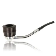 Falcon Standard Bent Aluminium and Briar Pipe (Non-Dental)