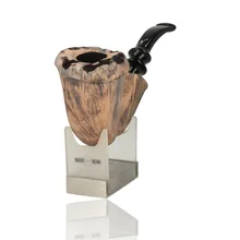 Erik Nording Freehand Signature Smooth Black Grain Briar Pipe 181
